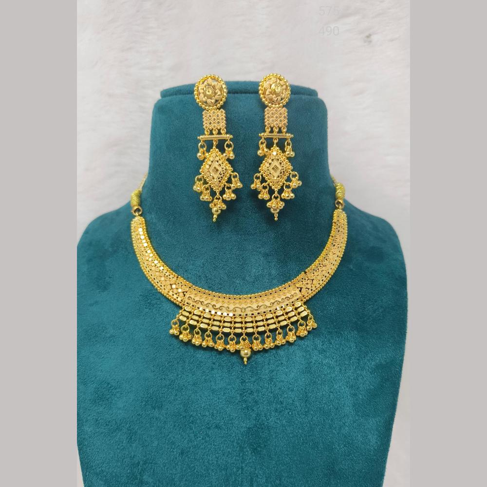 Pari Art Jewellery Forming Gold Necklace Set