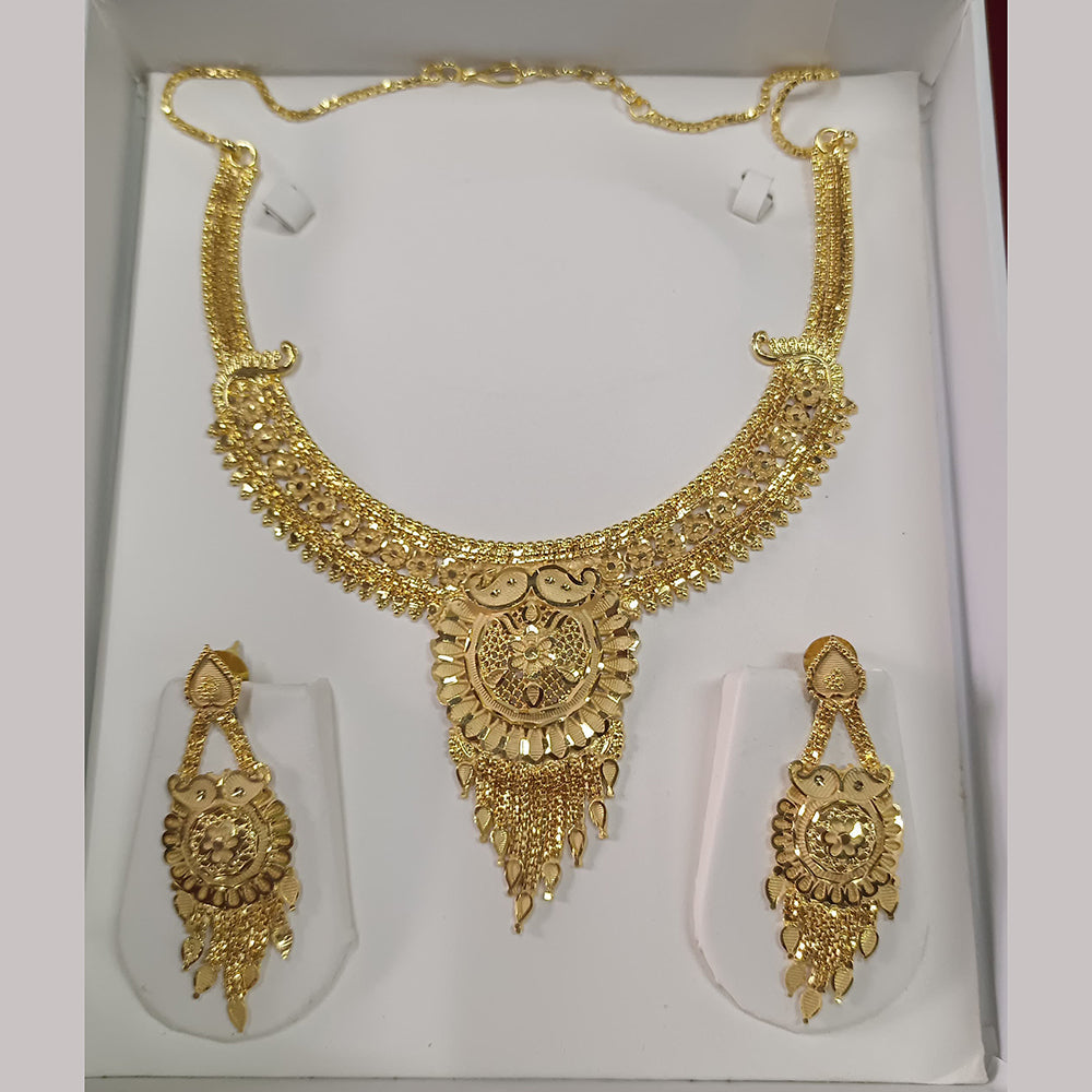 Pari Art Jewellery Forming Gold Necklace Set
