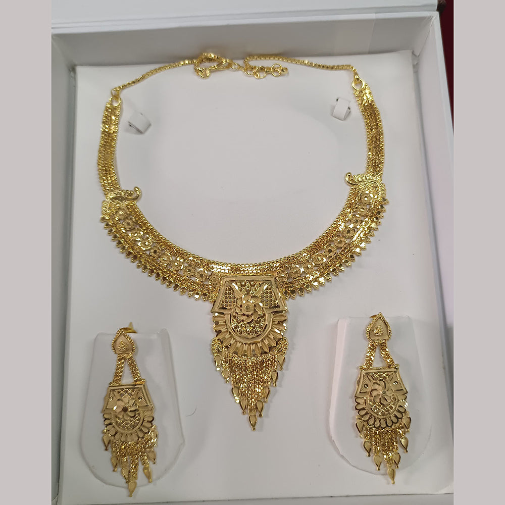 Pari Art Jewellery Forming Gold Necklace Set