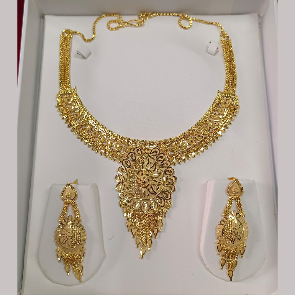 Pari Art Jewellery Forming Gold Necklace Set
