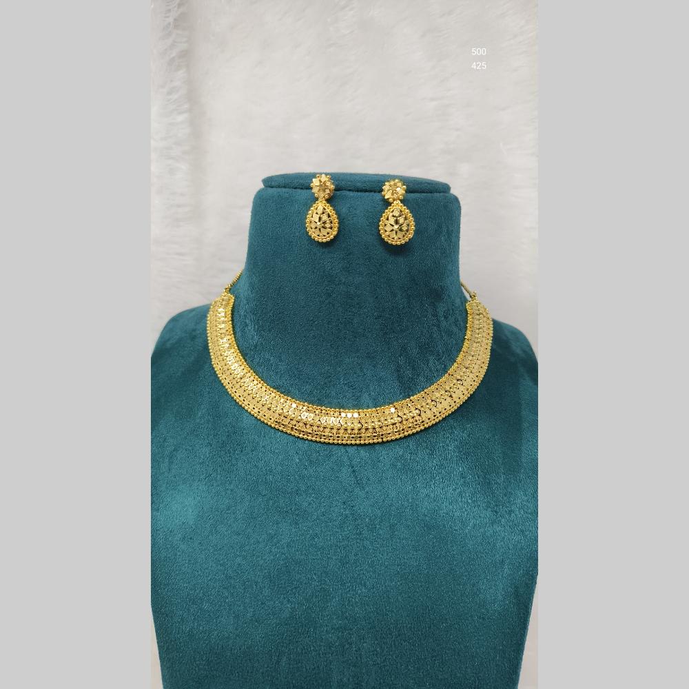 Pari Art Jewellery Stylish Gold Choker Necklace Set