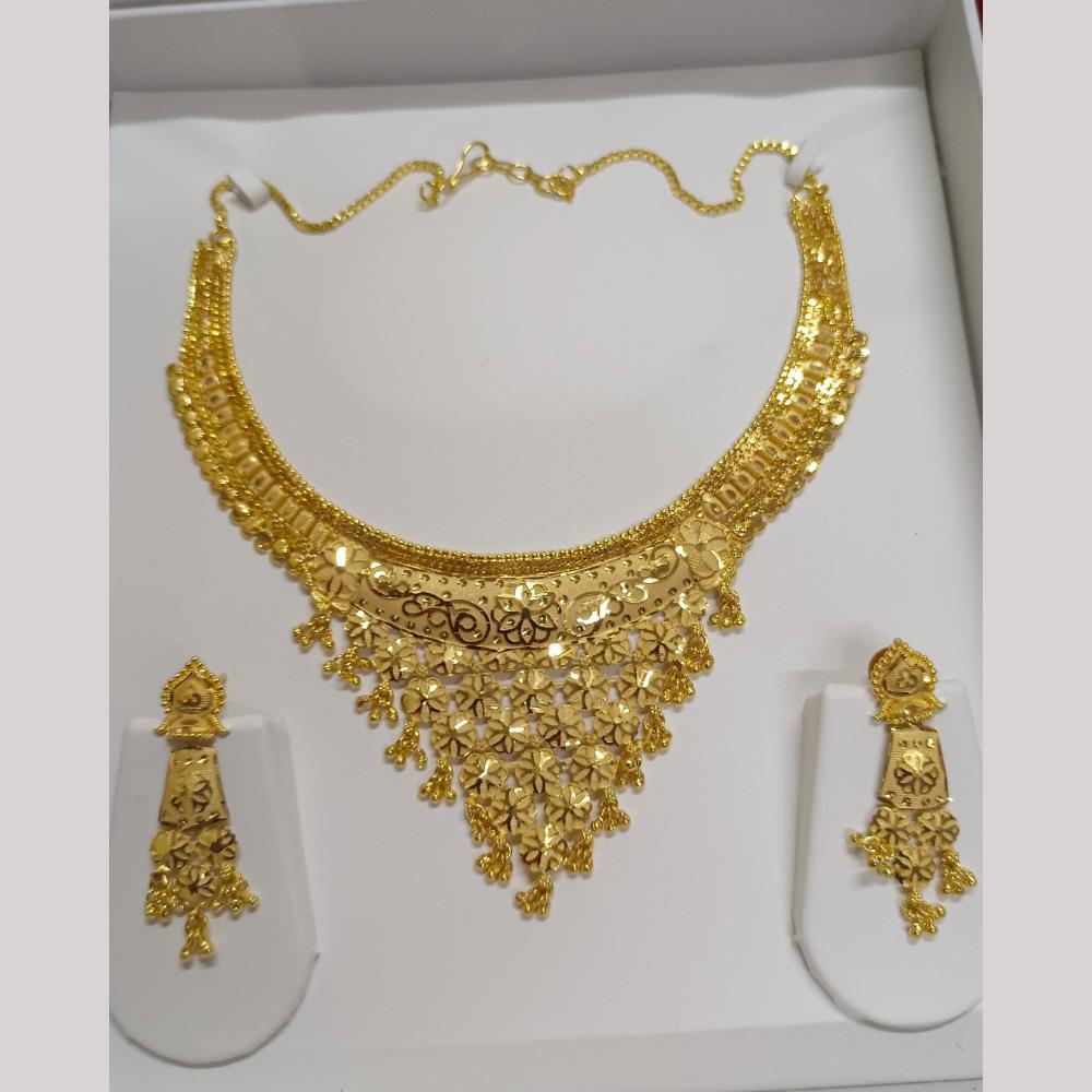 Pari Art Jewellery Designer Forming Gold Plated Necklace Set