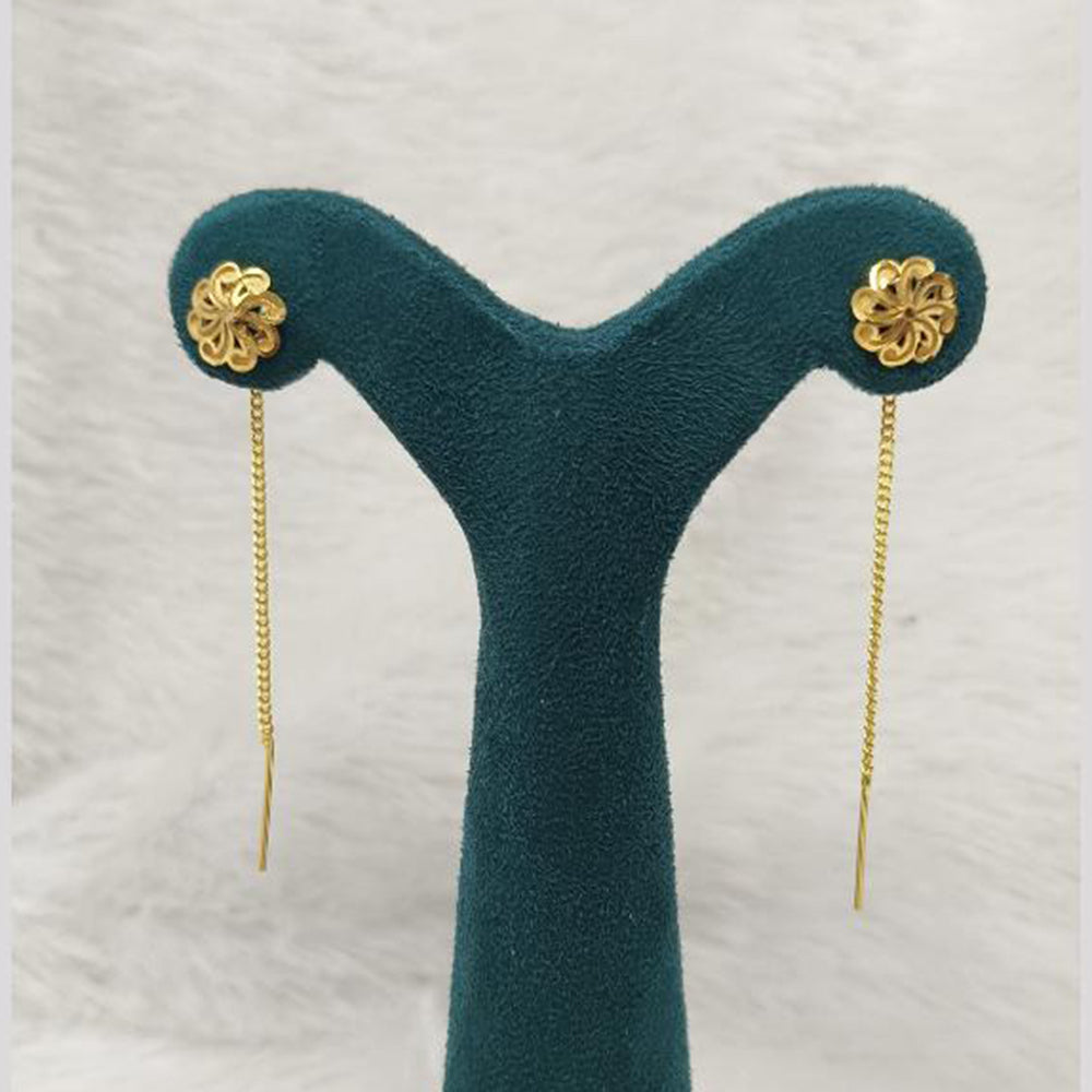 Pari Art Jewellery Forming Gold Dangler Earrings