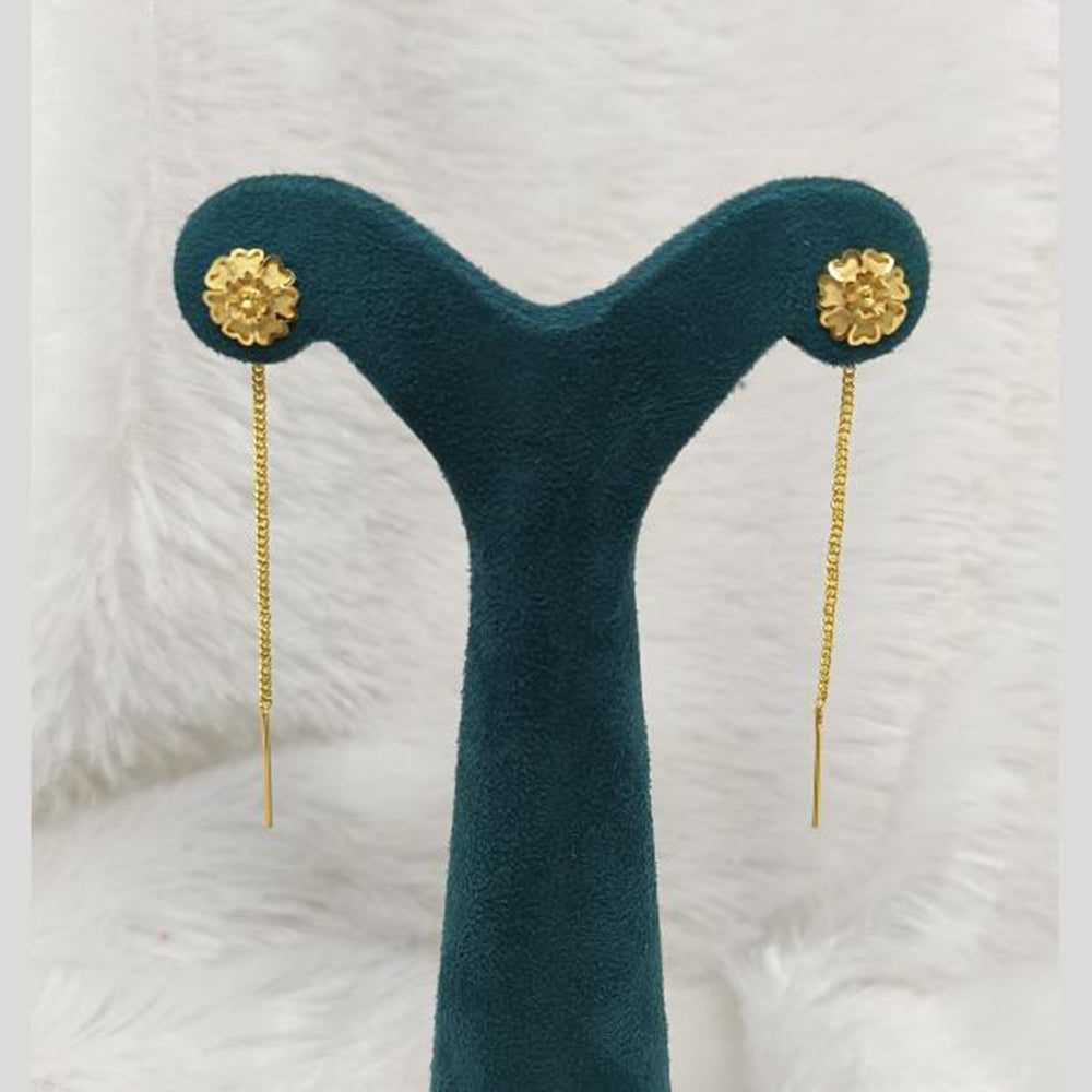 Pari Art Jewellery Forming Gold Dangler Earrings