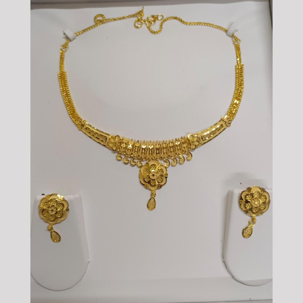 Pari Art Jewellery Designer Forming Gold Plated Necklace Set