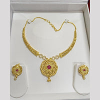Pari Art Jewellery Designer Forming Gold Plated Necklace Set