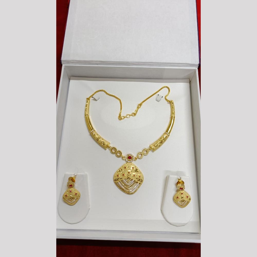 Pari Art Jewellery Designer Forming Gold Plated Necklace Set