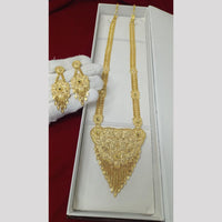 Pari Art Jewellery Designer Forming Gold Plated Long Necklace Set