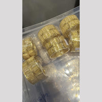 Pari Art Jewellery Forming Gold Openable Bangles Set