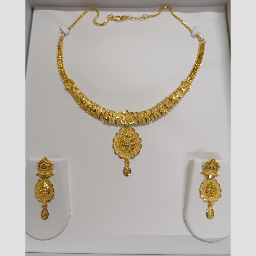 Pari Art Jewellery Designer Forming Gold Plated Necklace Set