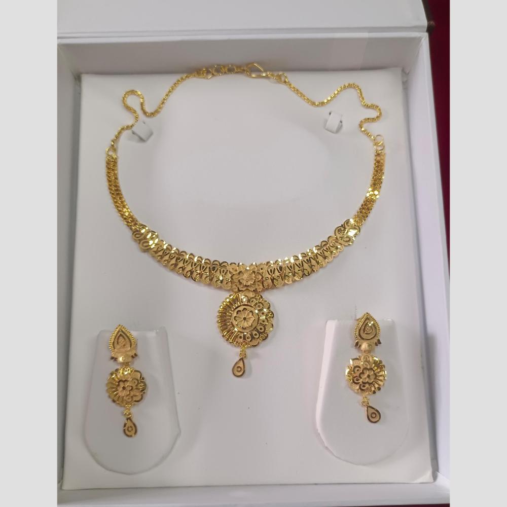 Pari Art Jewellery Designer Forming Gold Plated Necklace Set