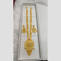 Pari Art Jewellery Designer Forming Gold Plated Long Necklace Set