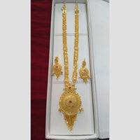 Pari Art Jewellery Designer Forming Gold Plated Long Necklace Set