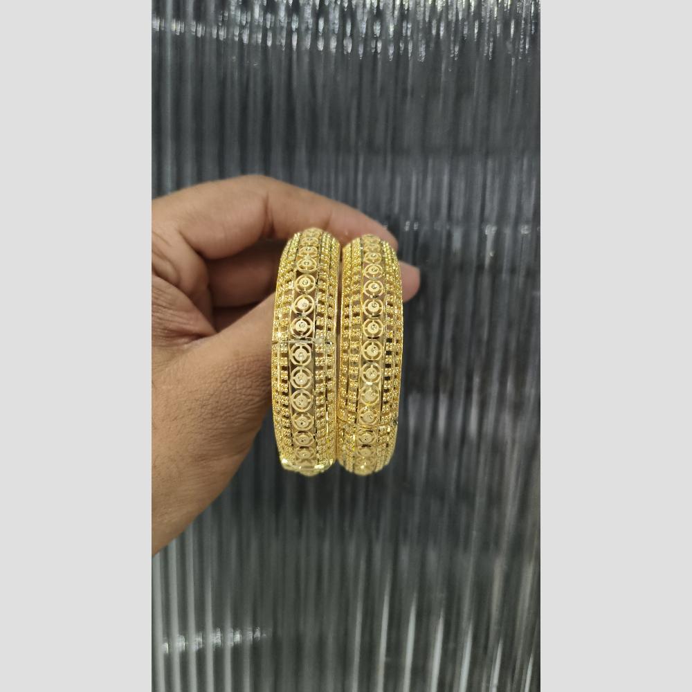 Pari Art Jewellery Forming Gold Openable Bangles Set