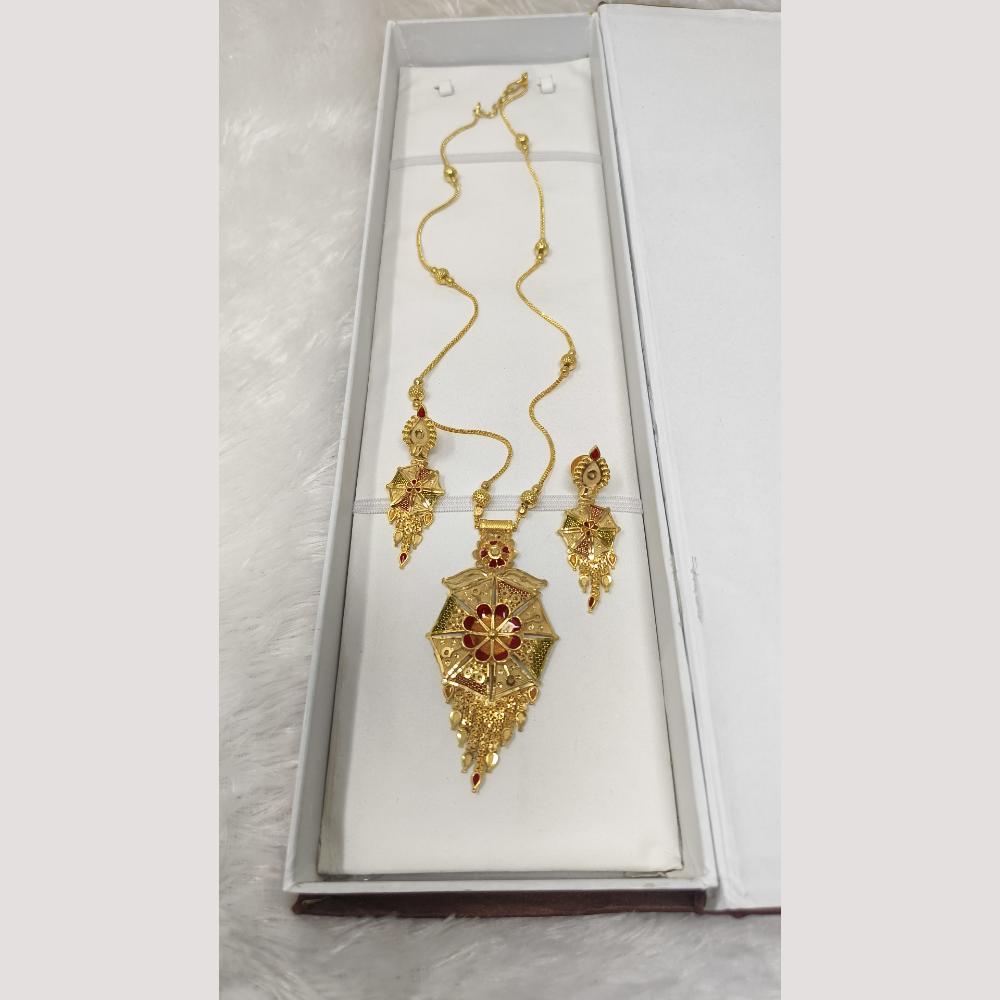 Pari Art Jewellery Antique Finish Traditional Necklace Set