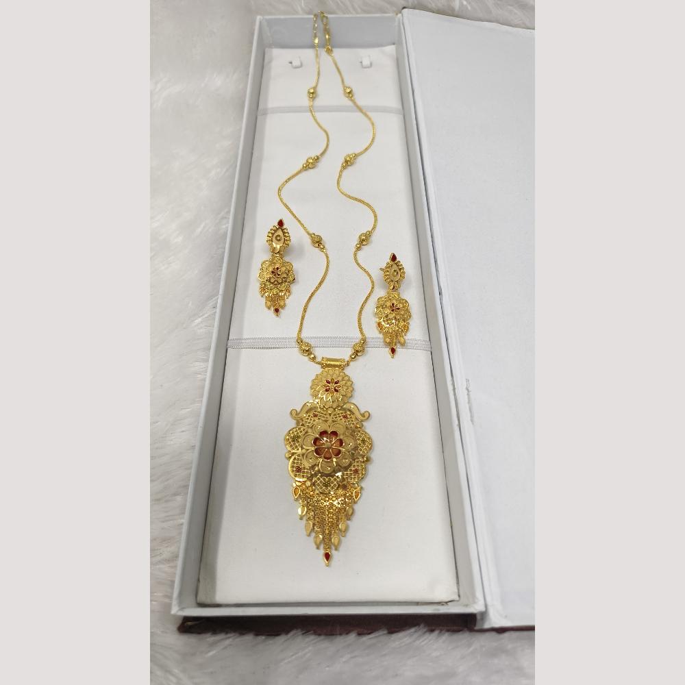 Pari Art Jewellery Antique Finish Traditional Necklace Set