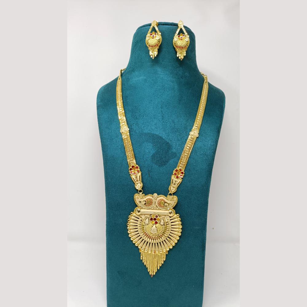 Pari Art Jewellery Meenakari long Necklace Set for Women