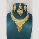 Pari Art Jewellery Forming Classic Floral Gold Necklace Set