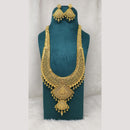 Pari Art Jewellery Traditional Long Forming Gold Necklace Set