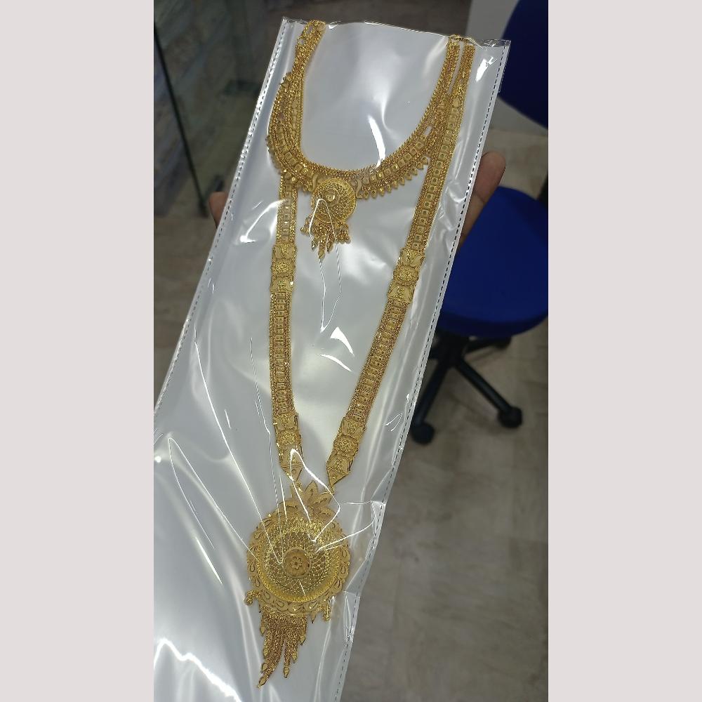 Pari Art Heavy Look Forming Long And Short Double Layer Necklace Set