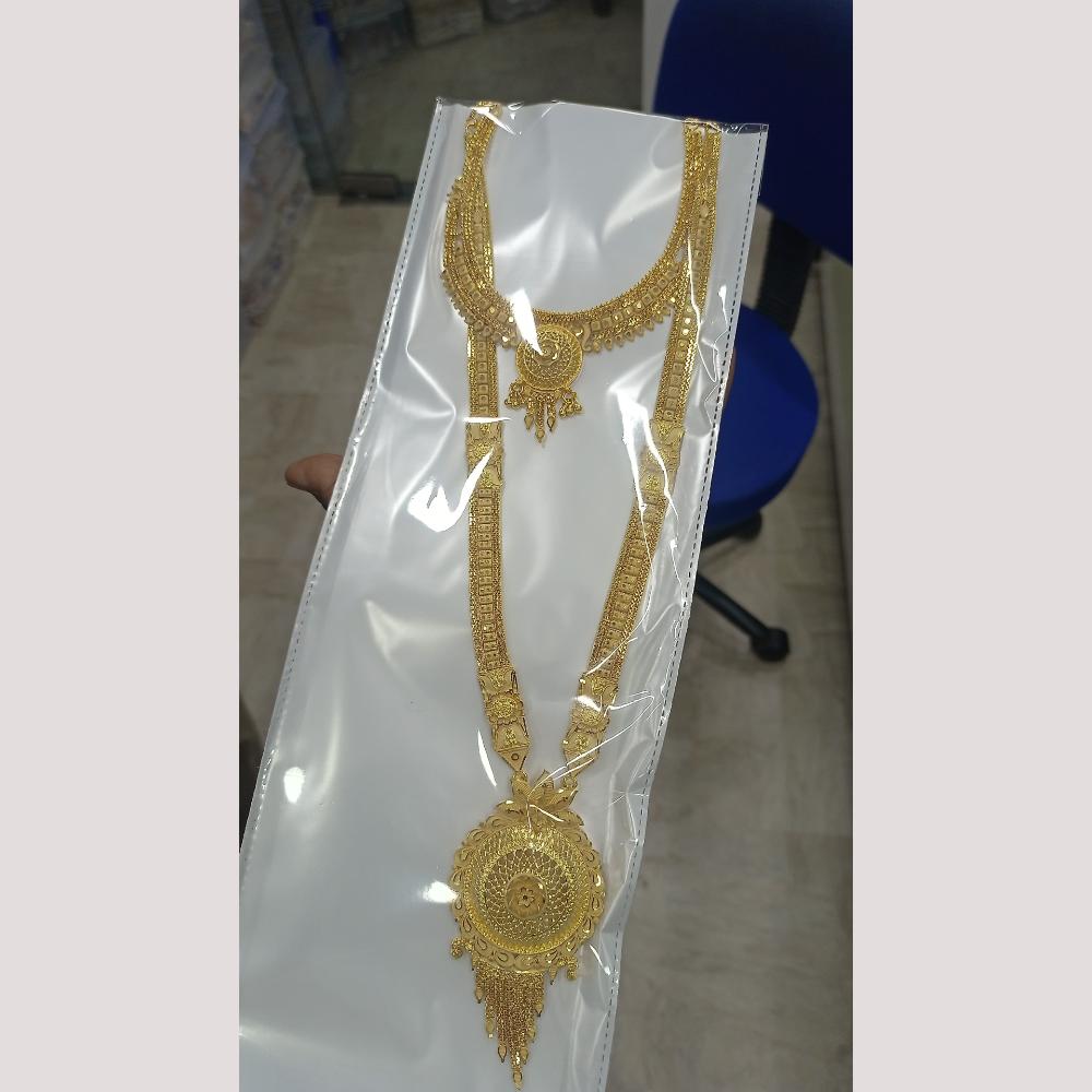 Pari Art Heavy Look Forming Long And Short Double Layer Necklace Set