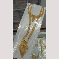 Pari Art Heavy Look Forming Long And Short Double Layer Necklace Set 