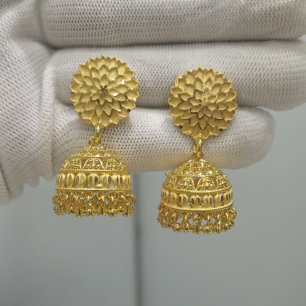 Pari Art Jewellery Desi Shine Forming Gold Jhumki Earrings