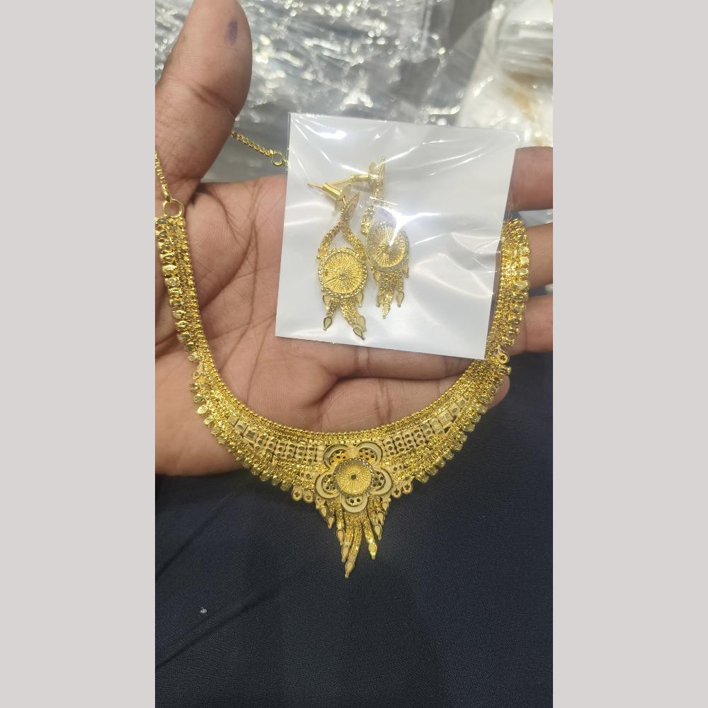 Pari Art Jewellery Glamorous Flower Forming Jewellery Necklace Set
