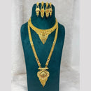 Pari Art Jewellery Meenakari Mirage Trendy Forming Gold Double Necklace Set 