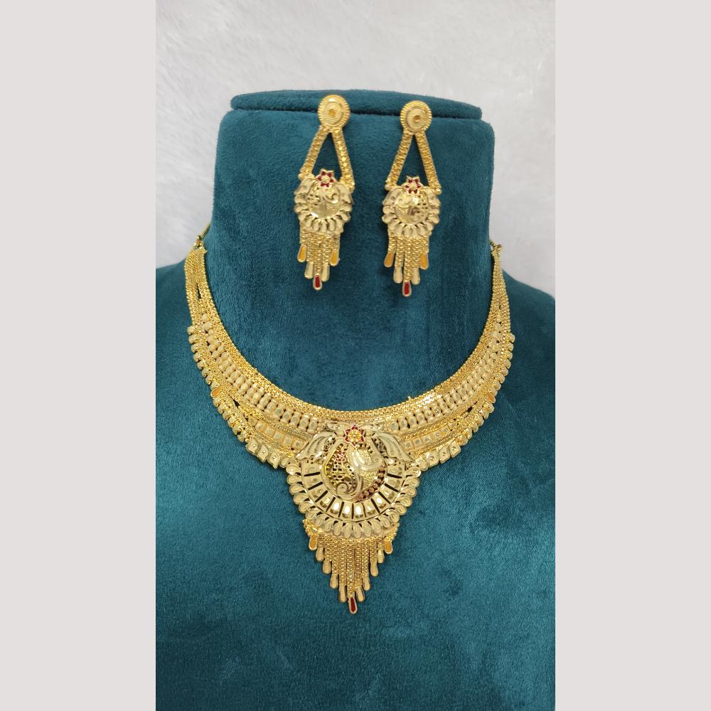 Pari Art Jewellery Luxurious Forming Heavy Necklace Set