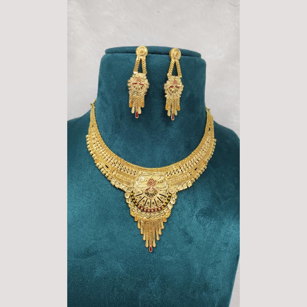 Pari Art Jewellery Luxurious Forming Heavy Necklace Set