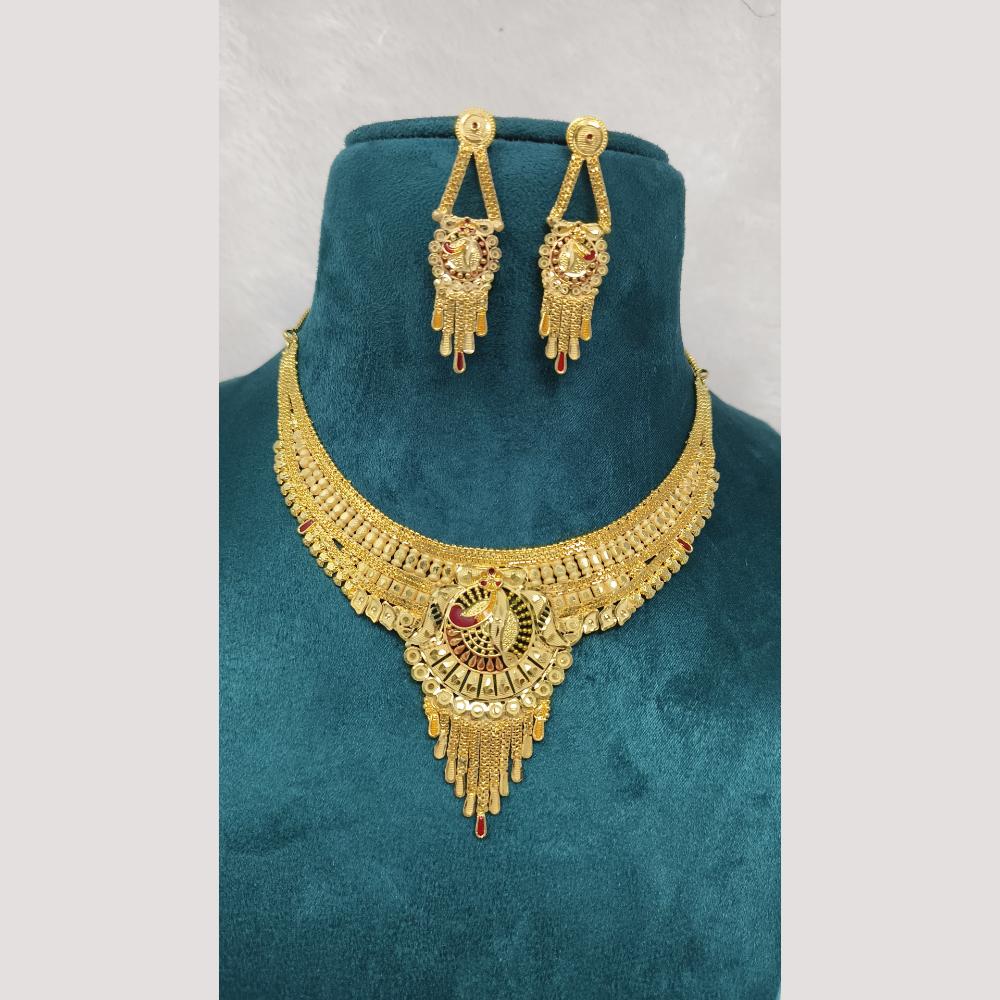 Pari Art Jewellery Luxurious Forming Heavy Necklace Set