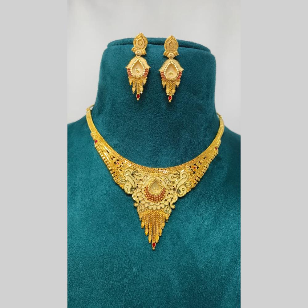 Pari Art Jewellery Luxurious Forming Heavy Necklace Set