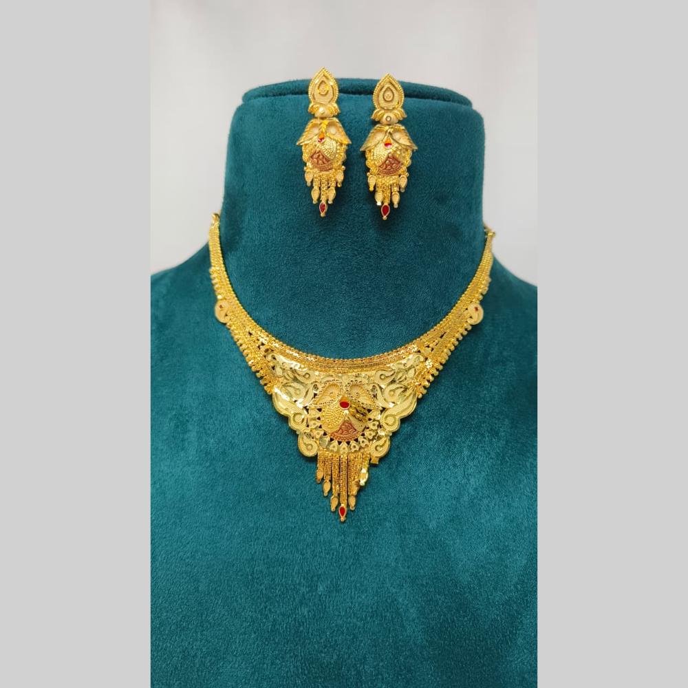 Pari Art Jewellery Luxurious Forming Heavy Necklace Set