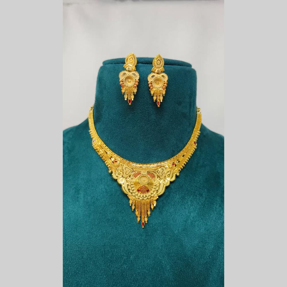 Pari Art Jewellery Luxurious Forming Heavy Necklace Set