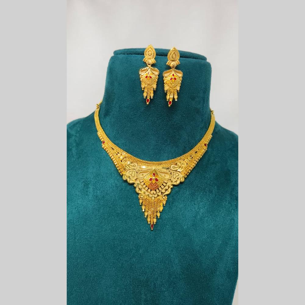 Pari Art Jewellery Luxurious Forming Heavy Necklace Set
