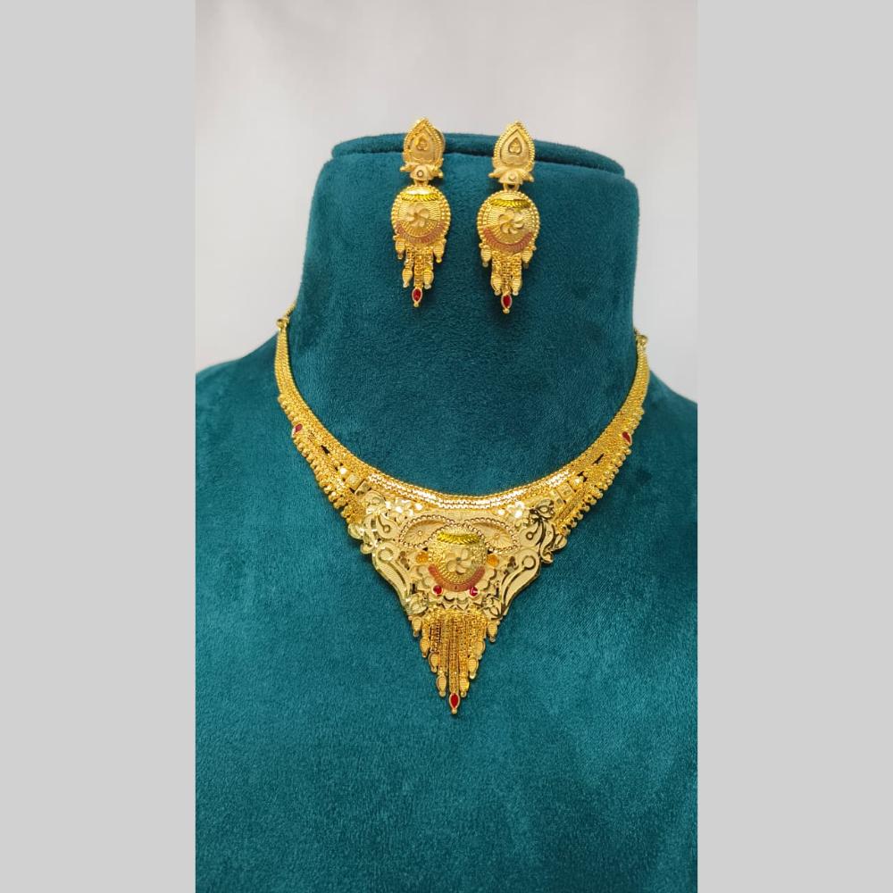 Pari Art Jewellery Luxurious Forming Heavy Necklace Set