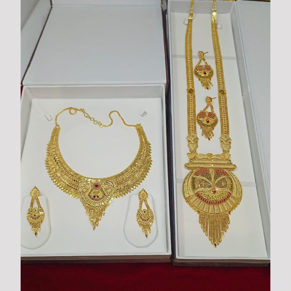 Pari Art Jewellery Royal Forming Double Necklace Jewellery Set