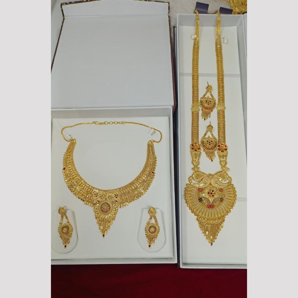 Pari Art Jewellery Royal Forming Double Necklace Jewellery Set