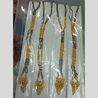 Pari Art Jewellery Delicate Traditional Forming with Black Beads Mangalsutra (1 Piece Only)