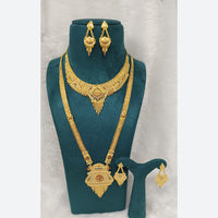 Pari Art Jewellery Royal Forming Double Necklace Jewellery Set
