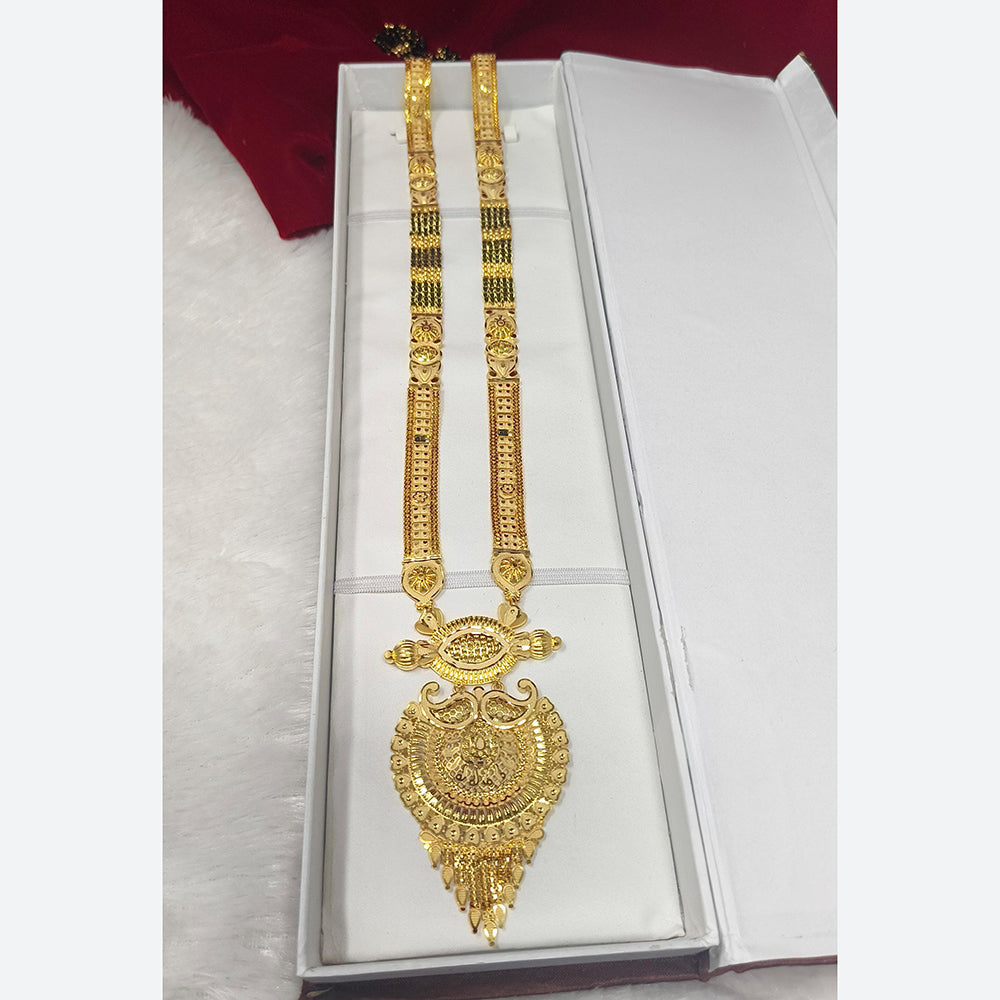 Pari Art Jewellery Delicate Traditional Forming with Black Beads Mangalsutra (1 Piece Only)