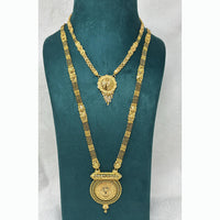 Pari Art Jewellery Delicate Traditional Forming With Black Beads Mangalsutra