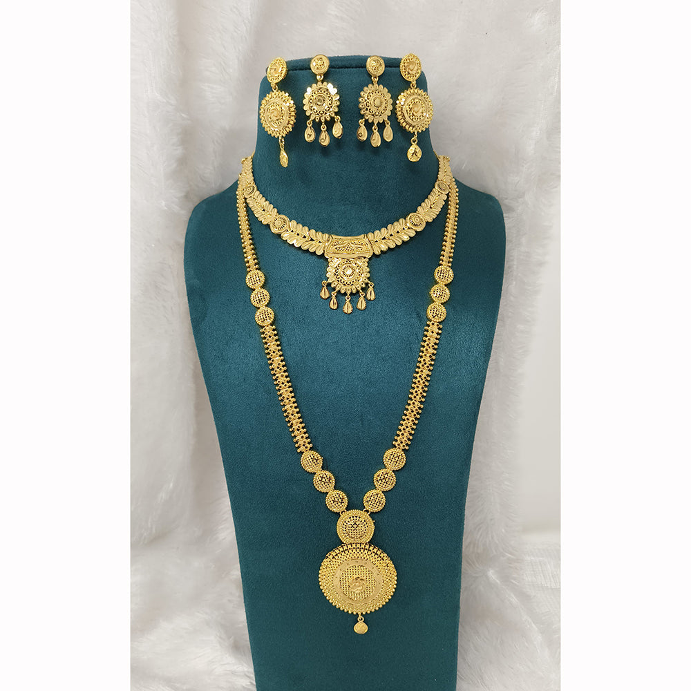 Pari Art Jewellery Royal Forming Double Necklace Jewellery Set