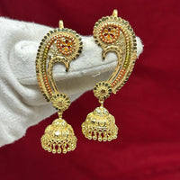 Pari Art Jewellery Forming Meenakari Jhumki Earrings