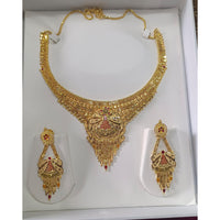 Pari Art Jewellery Trendy Forming Necklace And Matching Earrings Set