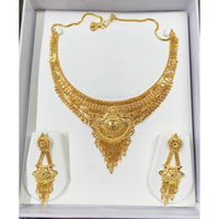 Pari Art Jewellery Trendy Forming Necklace And Matching Earrings Set