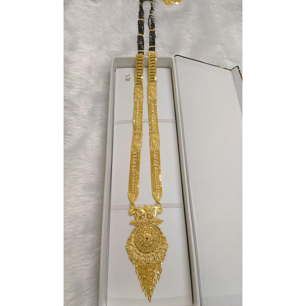 Pari Art Jewellery Designer Black Beads Forming Mangalsutra