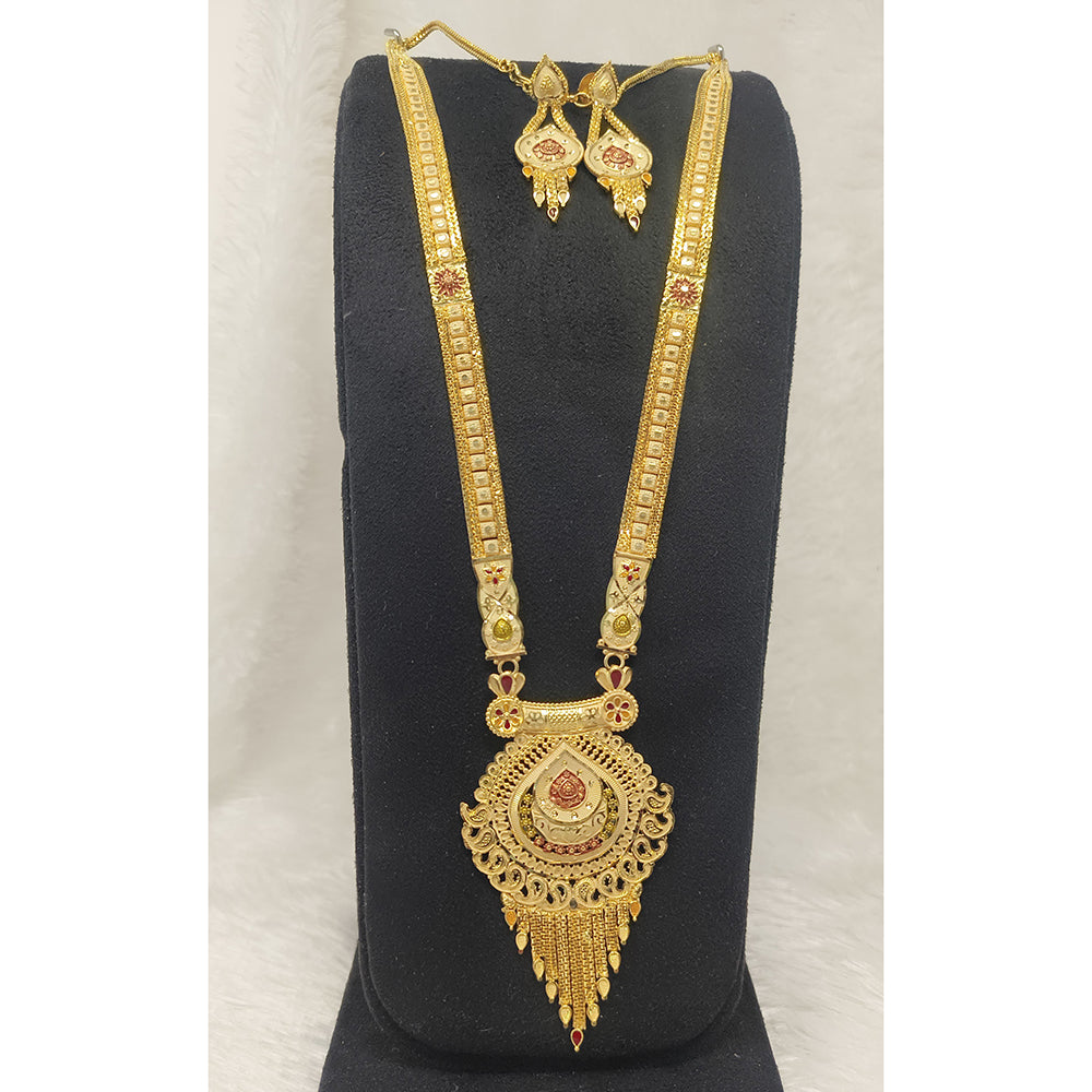 Pari Art Jewellery Forming Heritage Meenakari Long Necklace Set