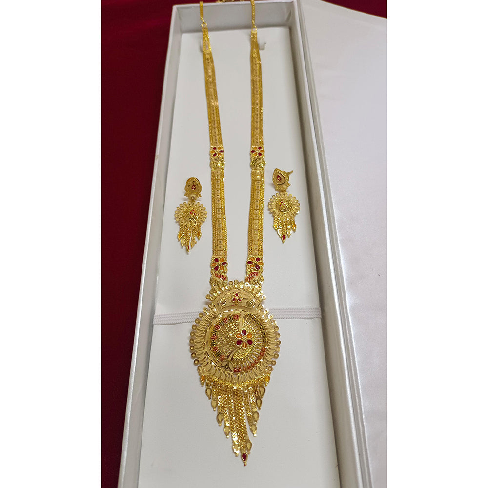 Pari Art Jewellery Forming Heritage Meenakari Long Necklace Set